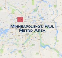 Brooklyn Center, Minnesota map area