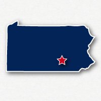 Map sillhouette of Pennslyvania