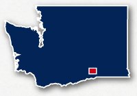 Pasco and Kennewick, Washington map area